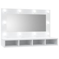 vidaXL Zrcadlová skříňka s LED bílá 90 x 31,5 x 62 cm