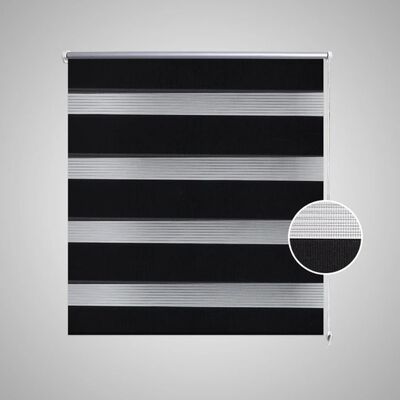 Roleta den a noc / Zebra / Twinroll 120x175 cm černá