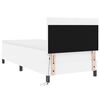 vidaXL Postel s boxspringem s matrac&iacute; B&iacute;l&aacute; 90 x 190 cm Uměl&aacute; kůže