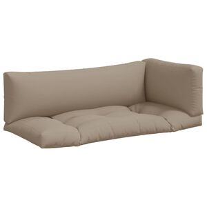 vidaXL Podu&scaron;ky na palety 3 ks taupe textil