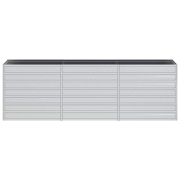 vidaXL Zahradn&iacute; vyv&yacute;&scaron;en&yacute; z&aacute;hon 240x40x77 cm pozinkovan&aacute; ocel stř&iacute;brn&yacute;