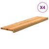 vidaXL N&aacute;&scaron;lapy na schody 4 ks světle hněd&eacute; 110x25x2 cm masivn&iacute; dub