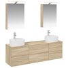 vidaXL Sada koupelnov&eacute;ho n&aacute;bytku 5 pcs Dub sonoma