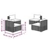 vidaXL 4dílná zahradní sedací souprava s poduškami polyratan šedá