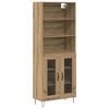 vidaXL Vysok&yacute; bufet 2 pcs Artisanov&yacute; dub 69,5 x 34 x 180 cm