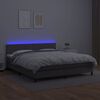 vidaXL Box spring postel s matrac&iacute; a LED &scaron;ed&aacute; 160x200 cm uměl&aacute; kůže