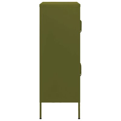 vidaXL Úložná skříň olivově zelená 80 x 35 x 101,5 cm ocel