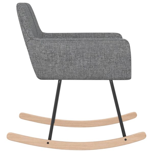 vidaXL Houpac&iacute; křeslo světle &scaron;ed&eacute; textil