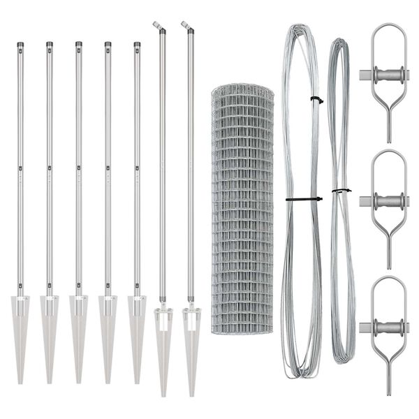 vidaXL Plot s sloupkem Stř&iacute;brn&aacute; 1,2 x 10 m Ocel