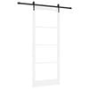 vidaXL Posuvn&eacute; dveře B&iacute;l&aacute; 93 x 232 cm Masivn&iacute; borov&eacute; dřevo a sklo