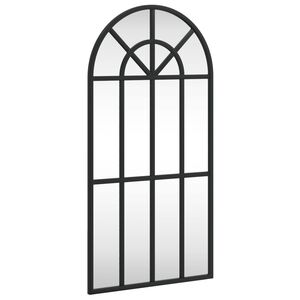 vidaXL N&aacute;stěnn&eacute; zrcadlo čern&eacute; 30 x 60 cm oblouk železo