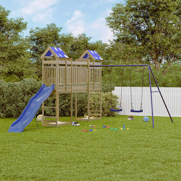 vidaXL Dětsk&eacute; hři&scaron;tě na zahradu impregnovan&eacute; borov&eacute; dřevo