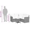 vidaXL Zahradní pohovka se stolem&Polštáře ve tvaru L Světle šedá