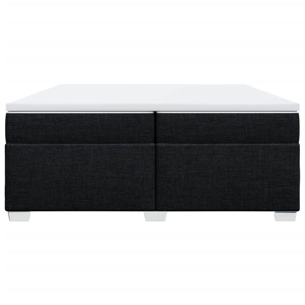 vidaXL Box spring postel s matrac&iacute; čern&aacute; 200x200 cm textil