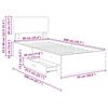 vidaXL R&aacute;m postele s čelo Sonoma dub 90 x 200 cm kompozitn&iacute; dřevo
