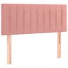 vidaXL Box spring postel s matrac&iacute; a LED růžov&aacute; 80 x 200 cm samet