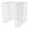 vidaXL Gabionov&aacute; z&aacute;stěna pro 1 popelnici ocelov&aacute; 110 x 100 x 120 cm