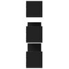 vidaXL Nástěnné police 3 ks černé 80 x 18 x 18 cm kompozitní dřevo