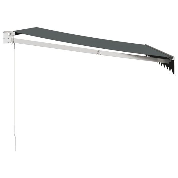 vidaXL Zatahovac&iacute; mark&yacute;za antracitov&aacute; 3 x 2,5 m textil a hlin&iacute;k