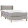 vidaXL Box spring postel s matrac&iacute; světle &scaron;ed&aacute; 90x200 cm textil