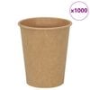 vidaXL Pap&iacute;rov&eacute; kel&iacute;mky na k&aacute;vu 1000 pcs 8oz 200ml hněd&eacute;