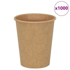 vidaXL Pap&iacute;rov&eacute; kel&iacute;mky na k&aacute;vu 1000 pcs 8oz 200ml hněd&eacute;