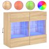 vidaXL N&aacute;stěnn&aacute; TV skř&iacute;ňka s LED osvětlen&iacute;m dub sonoma 78,5x30x60,5 cm