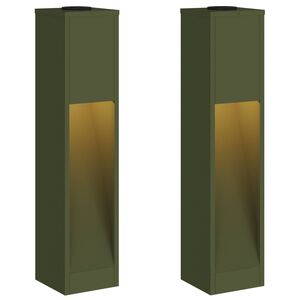 vidaXL Sol&aacute;rn&iacute; LED osvětlen&iacute; cesty 2 ks Tepl&aacute; b&iacute;l&aacute; 18 x 18 x 80 cm