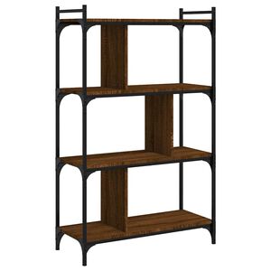vidaXL Knihovna se 4 policemi hněd&yacute; dub 76x32x123 cm kompozitn&iacute; dřevo
