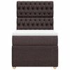vidaXL Box spring postel s matrac&iacute; tmavě hněd&aacute; 100 x 200 cm textil
