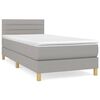 vidaXL Box spring postel s matrac&iacute; světle &scaron;ed&aacute; 80 x 200 cm textil