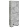 vidaXL Sada skř&iacute;něk 2 pcs Betonově &scaron;ed&aacute; 66 x 34,5 x 95 cm