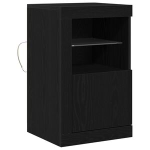 vidaXL LED komoda 41 x 37 x 67 cm Kompozitn&iacute; dřevo Čern&yacute; dub