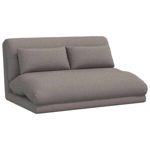 vidaXL Nastaviteln&aacute; podlahov&aacute; židle Taupe Textil