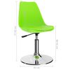 vidaXL Otočn&eacute; j&iacute;deln&iacute; židle 2 ks zelen&eacute; uměl&aacute; kůže