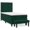 vidaXL Box spring postel s matrac&iacute; tmavě zelen&aacute; 90x190 cm samet