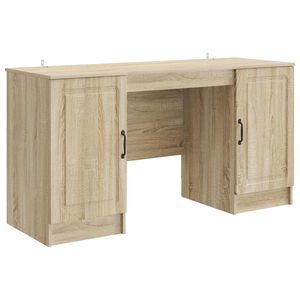 vidaXL Stůl s polic&iacute; Dub sonoma 142,5 x 50 x 75 cm Kompozitn&iacute; dřevo