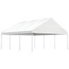 vidaXL Alt&aacute;n se střechou b&iacute;l&yacute; 6,69 x 5,88 x 3,75 m polyethylen