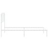 vidaXL Kovov&yacute; r&aacute;m postele s čelem b&iacute;l&yacute; 107 x 203 cm