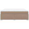 vidaXL Box spring postel s matrac&iacute; cappuccino 180 x 200 cm uměl&aacute; kůže