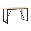 vidaXL J&iacute;deln&iacute; stůl s O r&aacute;mem 160 x 80 x 75,5 cm borov&eacute; dřevo a ocel
