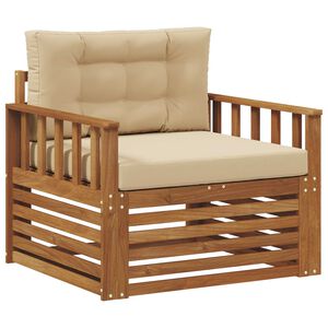 vidaXL Venkovn&iacute; pohovkov&aacute; souprava Masivn&iacute; ak&aacute;ciov&eacute; dřevo a polyester