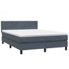 vidaXL Box spring postel s matrac&iacute; tmavě &scaron;ed&aacute; 140x220 cm samet