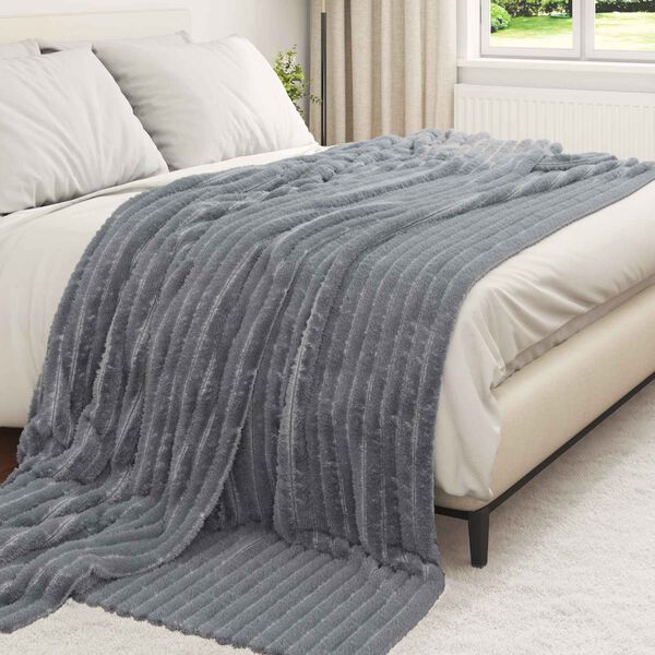 vidaXL Plažov&aacute; deka Tmavě &scaron;ed&aacute; 240 x 220 cm Fleece
