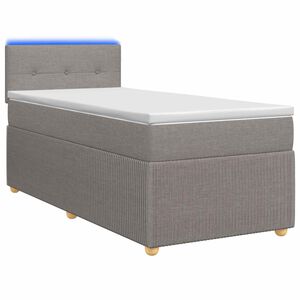 vidaXL Postel boxspring s matrac&iacute; s LED p&aacute;sky Taupe 80 x 200 cm Textil