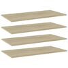 vidaXL Př&iacute;davn&eacute; police 4 ks dub sonoma 100 x 50 x 1,5 cm dřevotř&iacute;ska