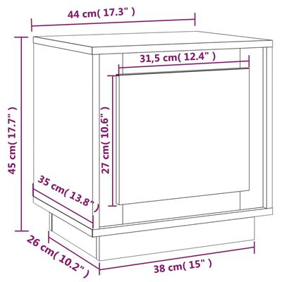 vidaXL Noční stolky 2 ks lesklé bílé 44 x 35 x 45 cm kompozitní dřevo