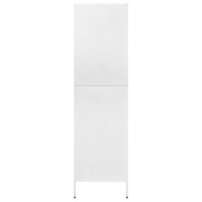 vidaXL Šatní skříň bílá 90 x 50 x 180 cm ocel