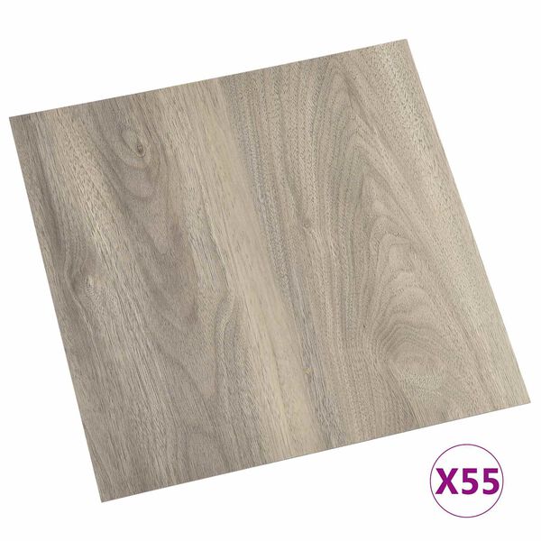 vidaXL Podlahov&aacute; prkna 55 pcs Taupe 5,11 m&sup2; PVC