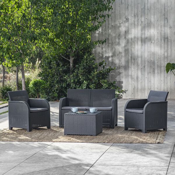 Keter Zahradn&iacute; 2m&iacute;stn&aacute; pohovka Rosalie grafitov&aacute;